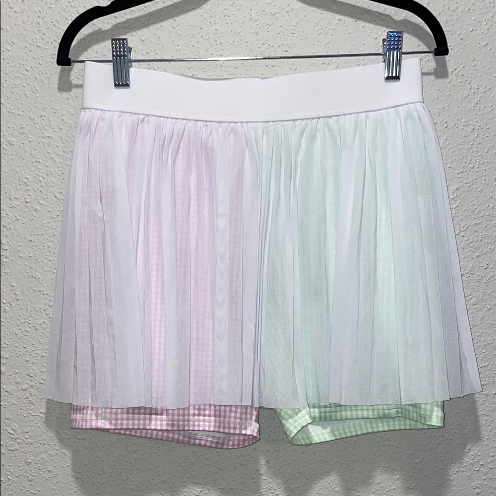 Terez Pastel Pink and Green Skater Skirt